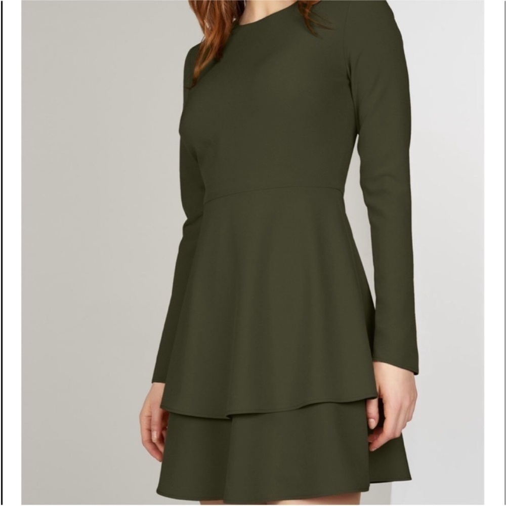 Hutch Anthropologie Double Layer Fit and Flare Dress